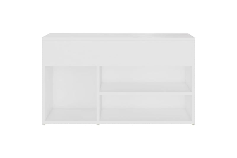 Skobenk hvit 80x30x45 cm sponplater - Hvit - Møbler - Stoler & lenestoler - Benk - Skohylle med benk