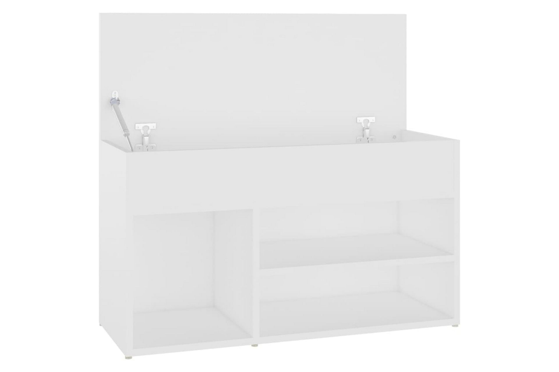 Skobenk hvit 80x30x45 cm sponplater - Hvit - Møbler - Stoler & lenestoler - Benk - Skohylle med benk