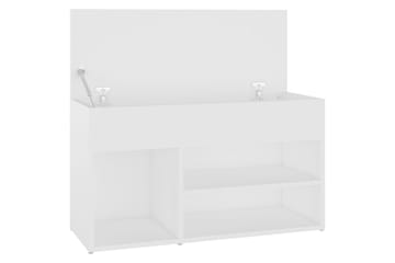 Skobenk hvit 80x30x45 cm sponplater - Hvit - Møbler - Stoler & lenestoler - Benk - Skohylle med benk