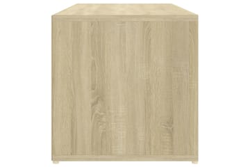 Skobenk sonoma eik 105x35x35 cm sponplate - Brun - Møbler - Stoler & lenestoler - Benk - Skohylle med benk