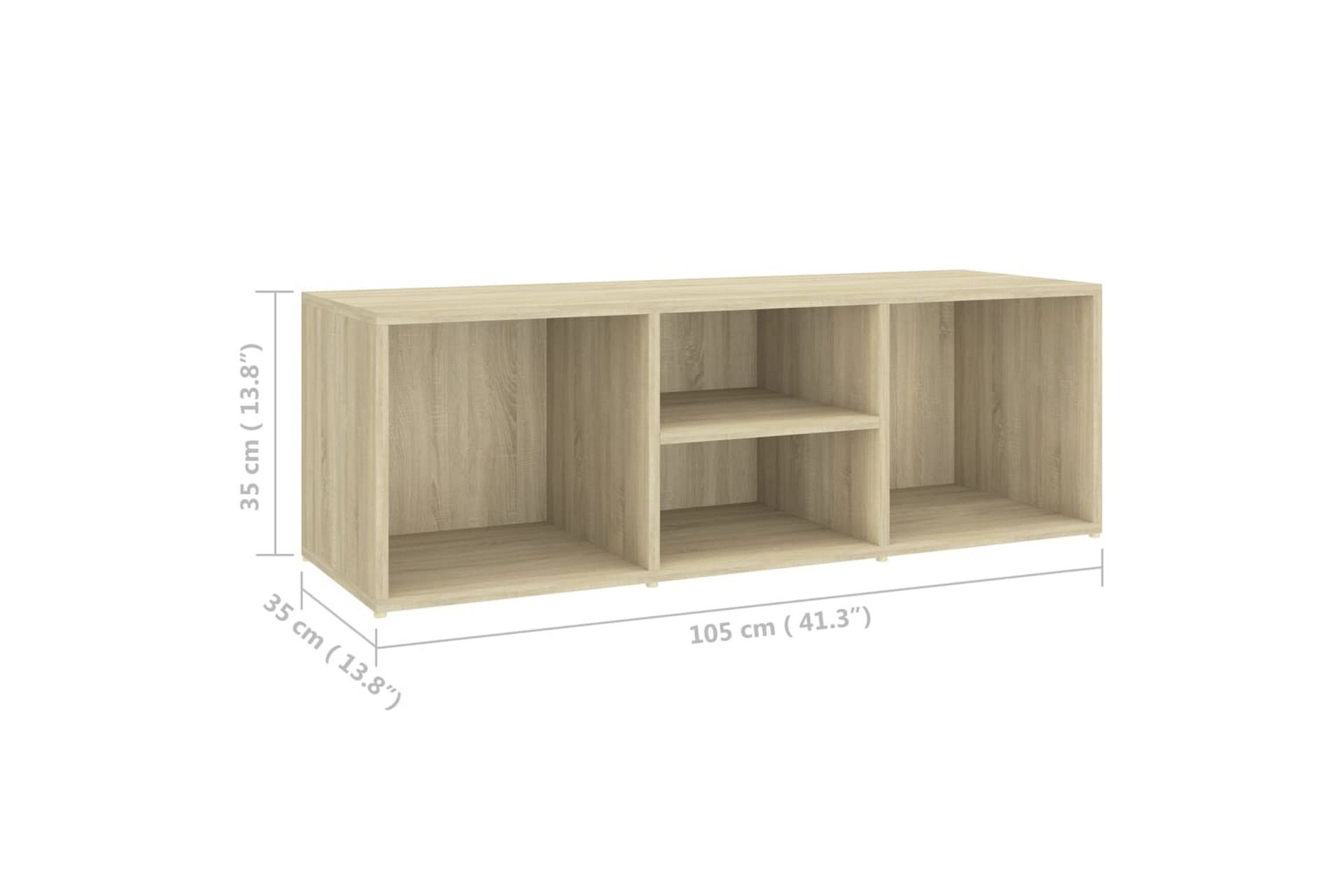 Skobenk sonoma eik 105x35x35 cm sponplate - Brun - Møbler - Stoler & lenestoler - Benk - Skohylle med benk