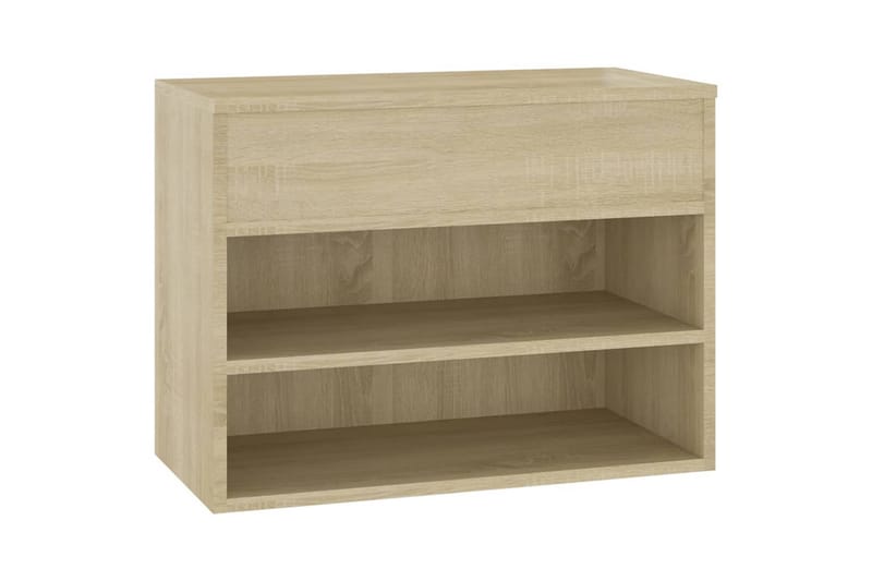 Skobenk sonoma eik 60x30x45 cm sponplater - Brun - Gangoppbevaring - Skohylle med benk