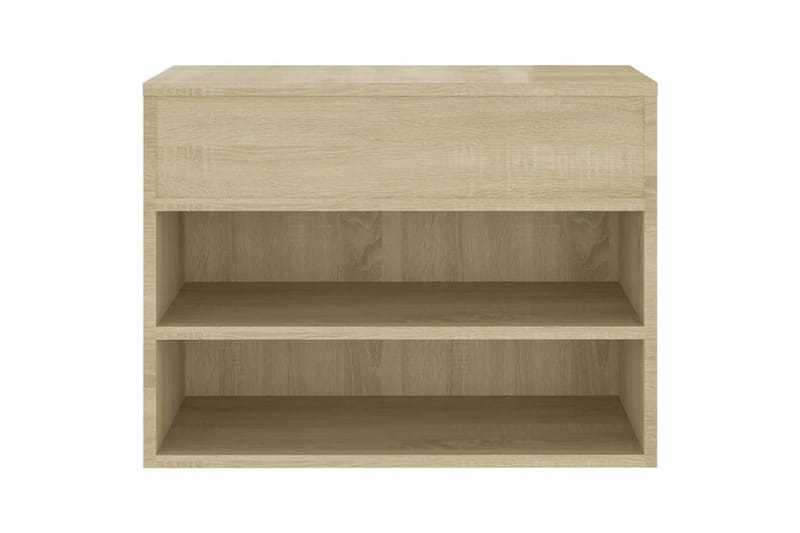 Skobenk sonoma eik 60x30x45 cm sponplater - Brun - Møbler - Stoler & lenestoler - Benk - Skohylle med benk