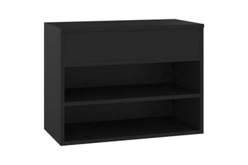 Skobenk svart 60x30x45 cm sponplater - Svart - Møbler - Stoler & lenestoler - Benk - Skohylle med benk