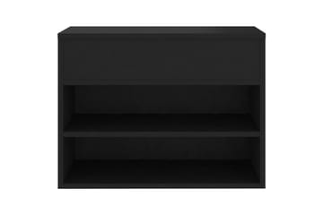 Skobenk svart 60x30x45 cm sponplater - Svart - Møbler - Stoler & lenestoler - Benk - Skohylle med benk
