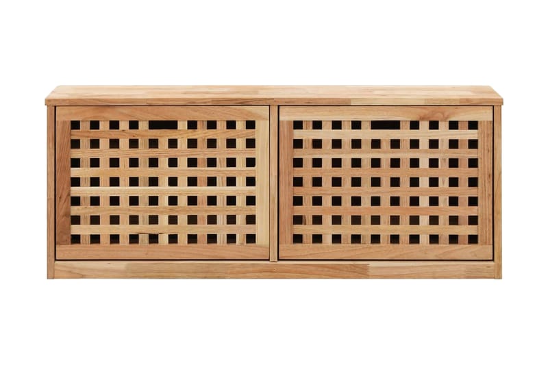 Skobenk 94x20x38 cm heltre valnøtt - Møbler - Stoler & lenestoler - Benk - Skohylle med benk