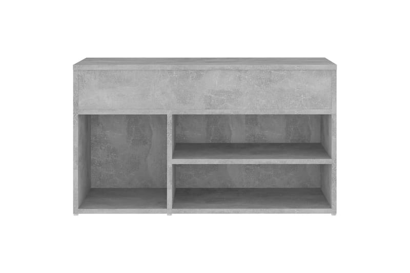 Skobenk betonggrå 80x30x45 cm sponplater - Grå - Møbler - Stoler & lenestoler - Benk - Skohylle med benk