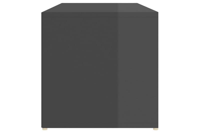 Skobenk höyglans grå 105x35x35 cm sponplate - Grå - Gangoppbevaring - Skohylle med benk