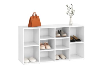 Skobenk hvit 103x30x54,5 cm sponplater - Hvit - Møbler - Stoler & lenestoler - Benk - Skohylle med benk