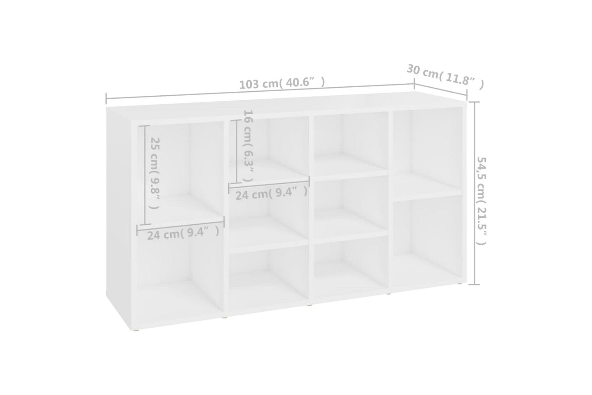 Skobenk hvit 103x30x54,5 cm sponplater - Hvit - Møbler - Stoler & lenestoler - Benk - Skohylle med benk