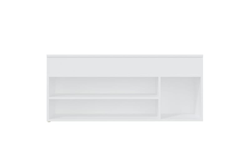 Skobenk hvit 105x30x45 cm sponplater - Hvit - Gangoppbevaring - Skohylle med benk