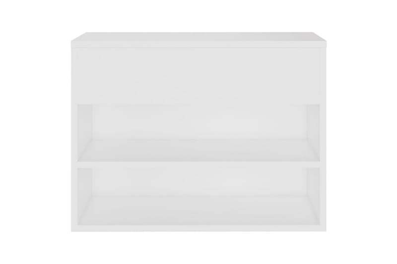 Skobenk hvit 60x30x45 cm sponplater - Hvit - Gangoppbevaring - Skohylle med benk