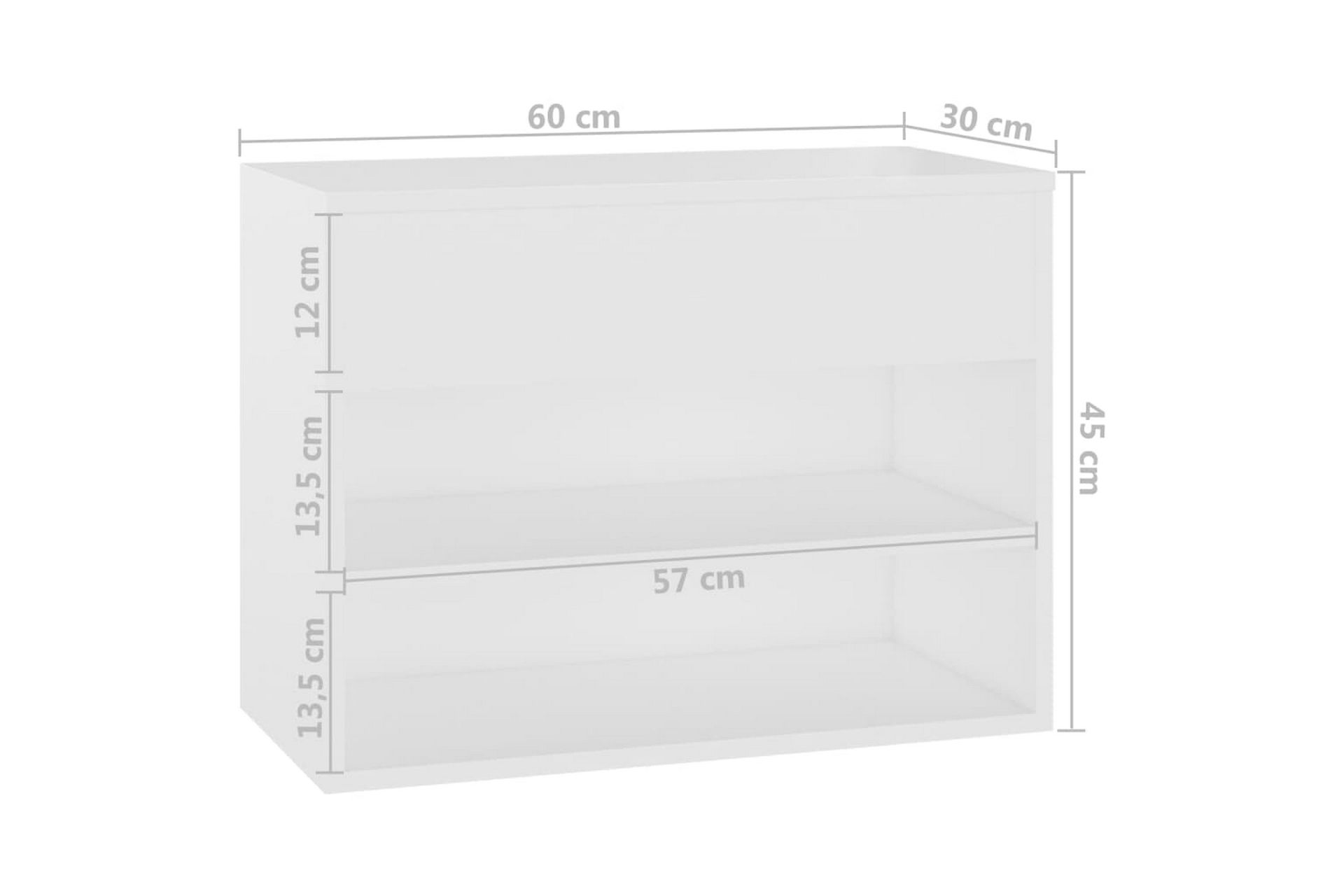 Skobenk hvit 60x30x45 cm sponplater - Hvit - Møbler - Stoler & lenestoler - Benk - Skohylle med benk