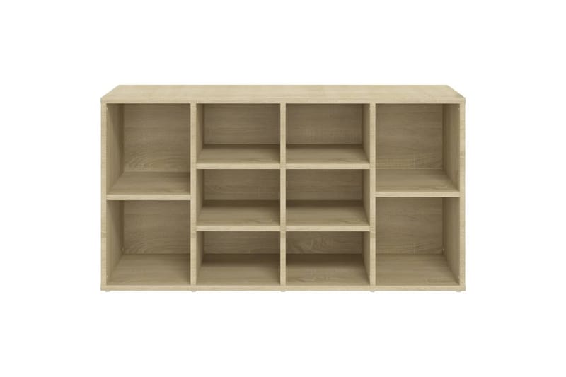 Skobenk sonoma eik 103x30x54,5 cm sponplater - Brun - Møbler - Stoler & lenestoler - Benk - Skohylle med benk
