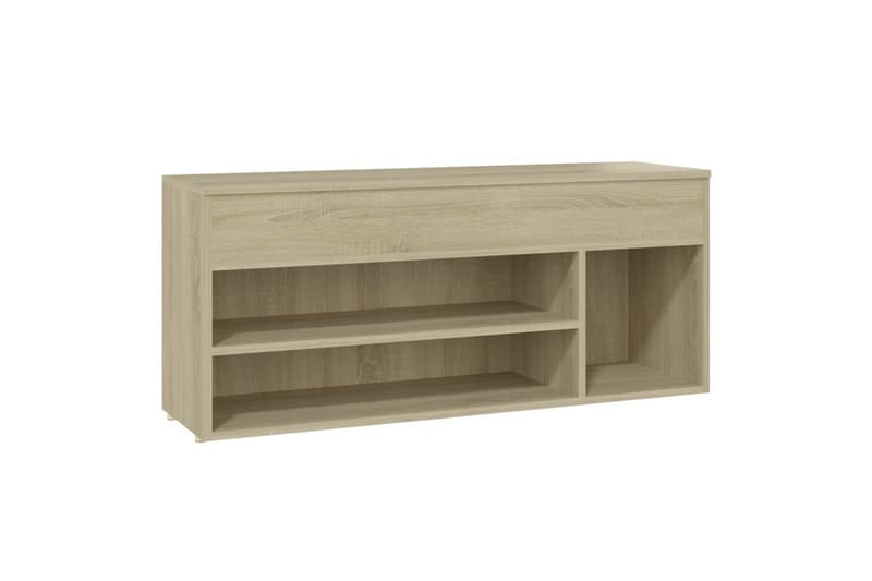 Skobenk sonoma eik 105x30x45 cm sponplater - Brun - Møbler - Stoler & lenestoler - Benk - Skohylle med benk