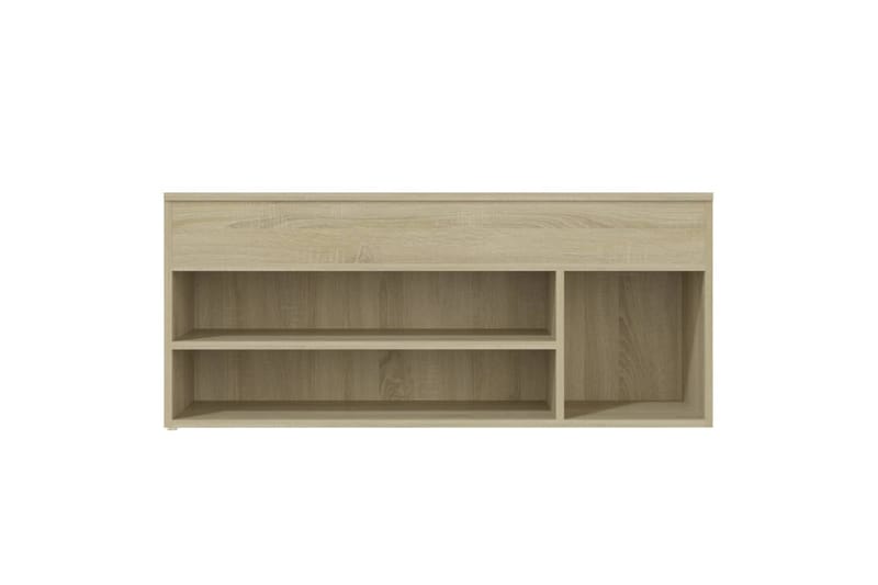 Skobenk sonoma eik 105x30x45 cm sponplater - Brun - Møbler - Stoler & lenestoler - Benk - Skohylle med benk