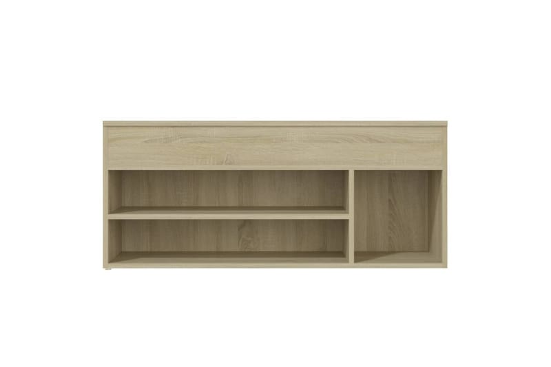 Skobenk sonoma eik 105x30x45 cm sponplater - Brun - Gangoppbevaring - Skohylle med benk