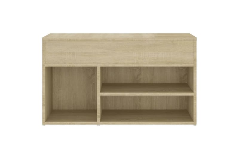 Skobenk sonoma eik 80x30x45 cm sponplater - Brun - Møbler - Stoler & lenestoler - Benk - Skohylle med benk