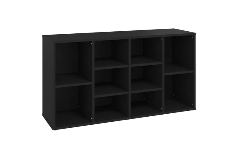 Skobenk svart 103x30x54,5 cm sponplater - Svart - Møbler - Stoler & lenestoler - Benk - Skohylle med benk