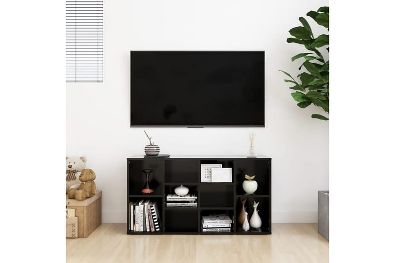 Skobenk svart 103x30x54,5 cm sponplater - Svart - Møbler - Stoler & lenestoler - Benk - Skohylle med benk
