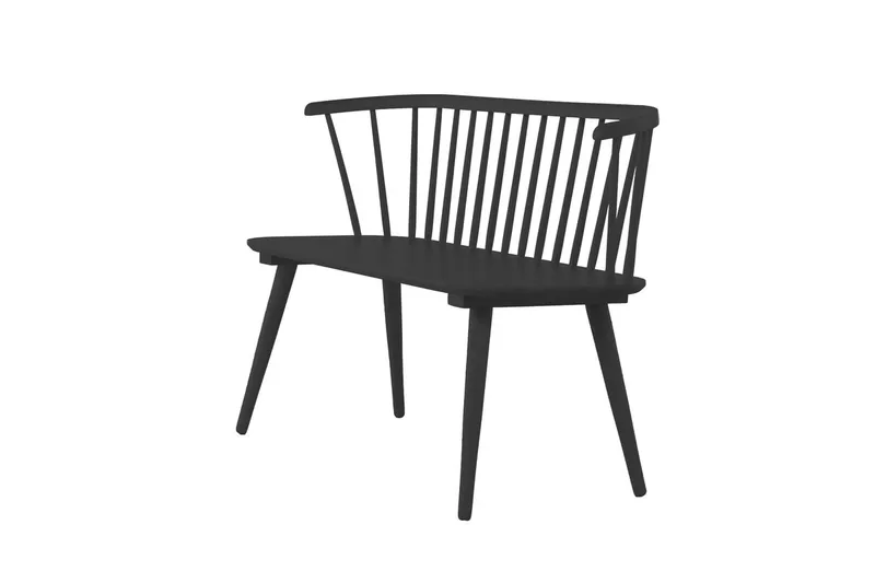 Sofabenk Bobby 120 cm i tre - Svart - Møbler - Stoler & lenestoler - Benk