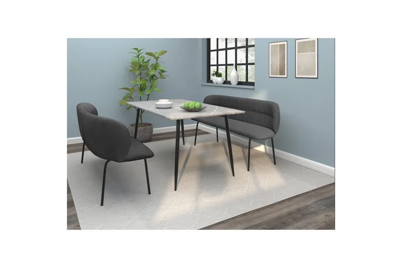 Spisebenk Casey Grå - Grå - Møbler - Stoler & lenestoler - Benk