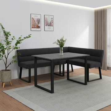 Spisebenk Loft24 Stafford Antrasitt Hjørnebenk - Antracit - Møbler - Stoler & lenestoler - Benk