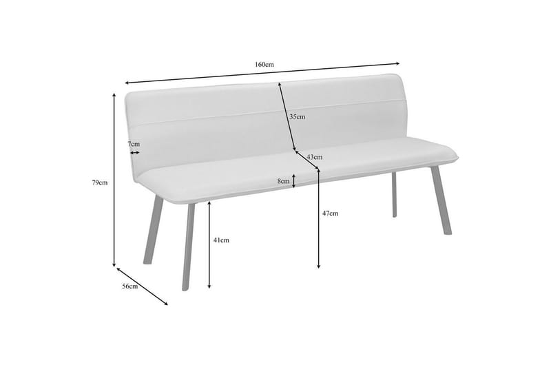 Spisebenk Taylor Antrasitt - Antrasitt - Møbler - Stoler & lenestoler - Benk