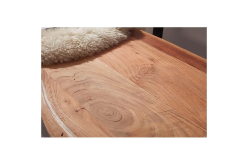 Spisestuebenk Wohnling Heltre tre kant med metallben landstil Med ryggstøtte, 180 cm - Med ryggstøtte, 180 cm - Møbler - Stoler & lenestoler - Benk