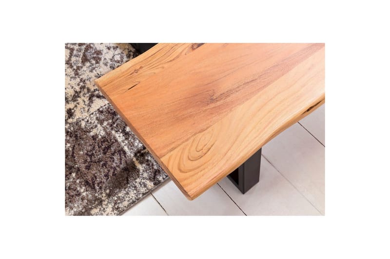 Spisestuebenk Wohnling Heltre tre kant med metallben landstil Uten ryggstøtte, 160 cm - Uten ryggstøtte, 160 cm - Møbler - Bord - Spisebord & kjøkkenbord