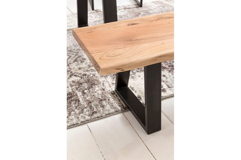 Spisestuebenk Wohnling Heltre tre kant med metallben landstil Uten ryggstøtte, 160 cm - Uten ryggstøtte, 160 cm - Møbler - Bord - Spisebord & kjøkkenbord
