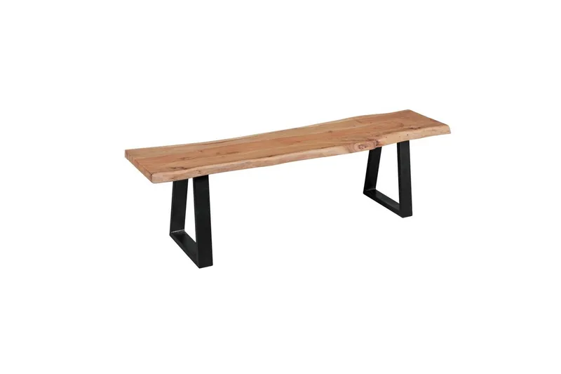 Spisestuebenk Wohnling Heltre tre kant med metallben landstil Uten ryggstøtte, 160 cm, Uten ryggstøtte, 160 cm