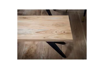 Spisestuebenk Wohnling massivt tre moderne loftstil med metallben 120 cm - 120 cm - Møbler - Stoler & lenestoler - Benk - Entrebenk