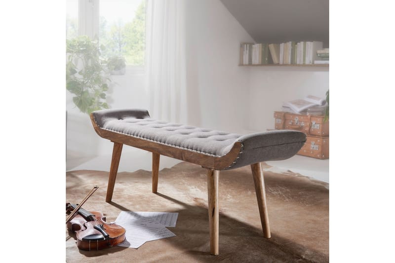 Timiothy Sittebenk - Grå - Møbler - Stoler & lenestoler - Benk - Entrebenk