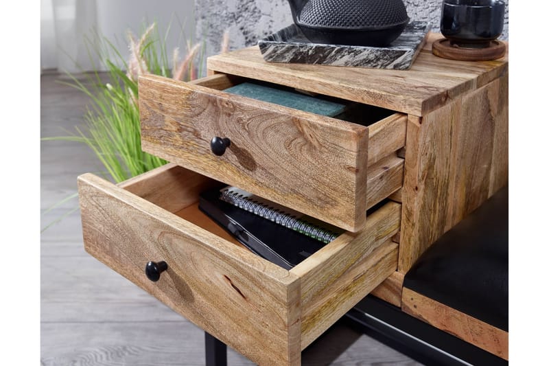 Tultered Sittebenk 100 cm - Brun - Møbler - Stoler & lenestoler - Benk - Entrebenk - Entrebenk med oppbevaring