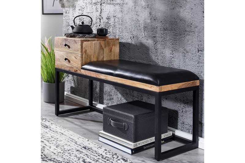 Tultered Sittebenk 100 cm - Brun - Møbler - Stoler & lenestoler - Benk - Entrebenk - Entrebenk med oppbevaring