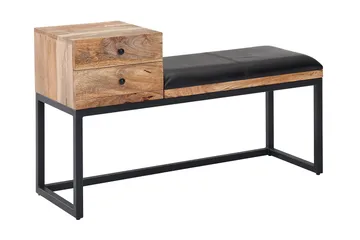 Tultered Sittebenk 100 cm - Brun - Møbler - Stoler & lenestoler - Benk - Entrebenk - Entrebenk med oppbevaring