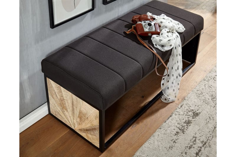 Tultered Sittebenk 105 cm - Svart - Møbler - Stoler & lenestoler - Benk - Entrebenk