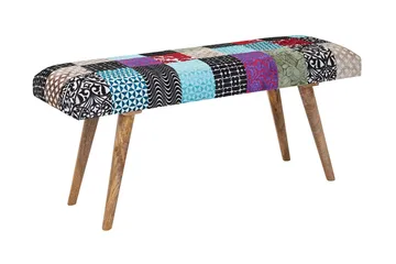 Tultered Sittebenk 117 cm - Flerfarget - Møbler - Stoler & lenestoler - Benk - Entrebenk