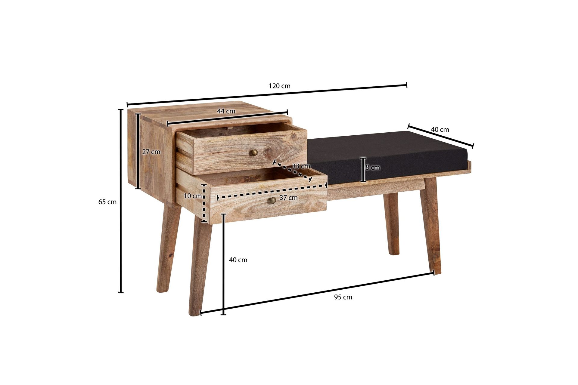 Tultered Sittebenk 120 cm - Brun - Møbler - Stoler & lenestoler - Benk - Entrebenk - Entrebenk med oppbevaring