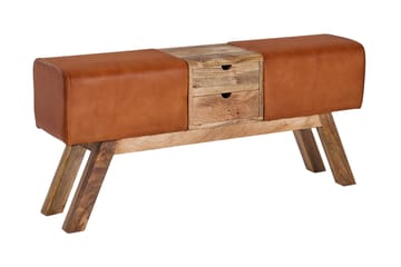 Tultered Sittebenk 120 cm - Brun - Møbler - Stoler & lenestoler - Benk - Entrebenk - Entrebenk med oppbevaring