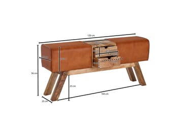 Tultered Sittebenk 120 cm - Brun - Møbler - Stoler & lenestoler - Benk - Entrebenk - Entrebenk med oppbevaring