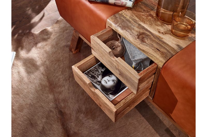 Tultered Sittebenk 120 cm - Brun - Møbler - Stoler & lenestoler - Benk - Entrebenk - Entrebenk med oppbevaring