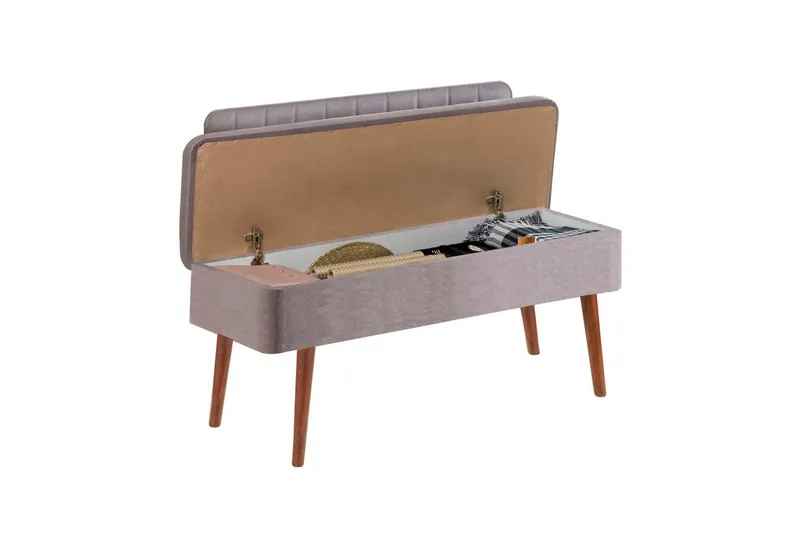 Valsot Benker 110 cm - Valnøtt/Grå - Møbler - Stoler & lenestoler - Benk