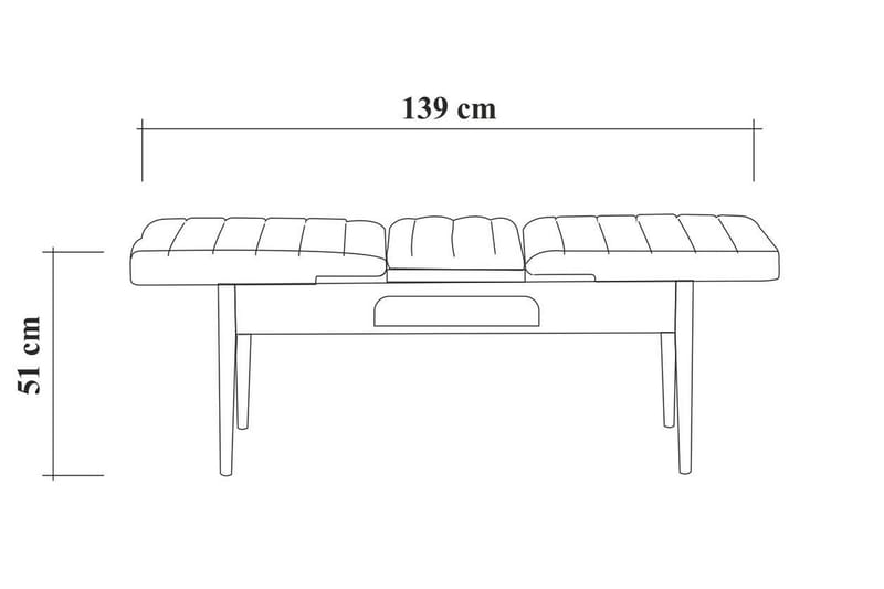 Valsot Sittebenk 110 cm - Brun - Entrebenk - Benk