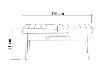 Valsot Sittebenk 110 cm - Brun - Møbler - Stoler & lenestoler - Benk
