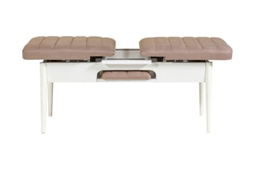 Valsot Sittebenk 110 cm - Hvit/Brun - Møbler - Stoler & lenestoler - Benk - Entrebenk