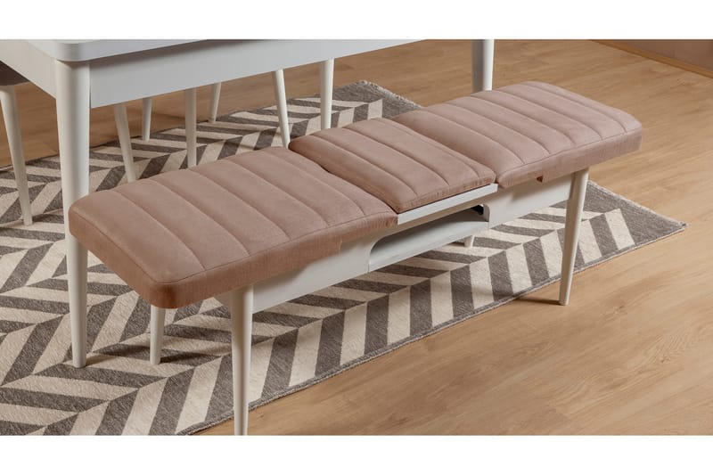Valsot Sittebenk 110 cm - Hvit/Brun - Møbler - Stoler & lenestoler - Benk - Entrebenk