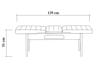 Valsot Sittebenk 110 cm - Hvit/Brun - Møbler - Stoler & lenestoler - Benk - Entrebenk