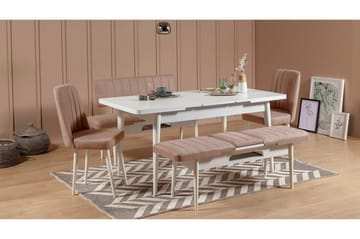 Valsot Sittebenk 110 cm - Hvit/Brun - Møbler - Stoler & lenestoler - Benk